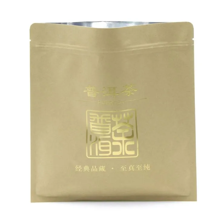 क्राफ्ट पेपर तीन साइड सील फ़ॉइल चाय बैग