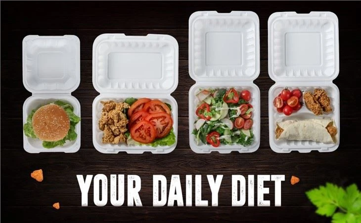 Eco Friendly Lunch Take Out Clamshell Box