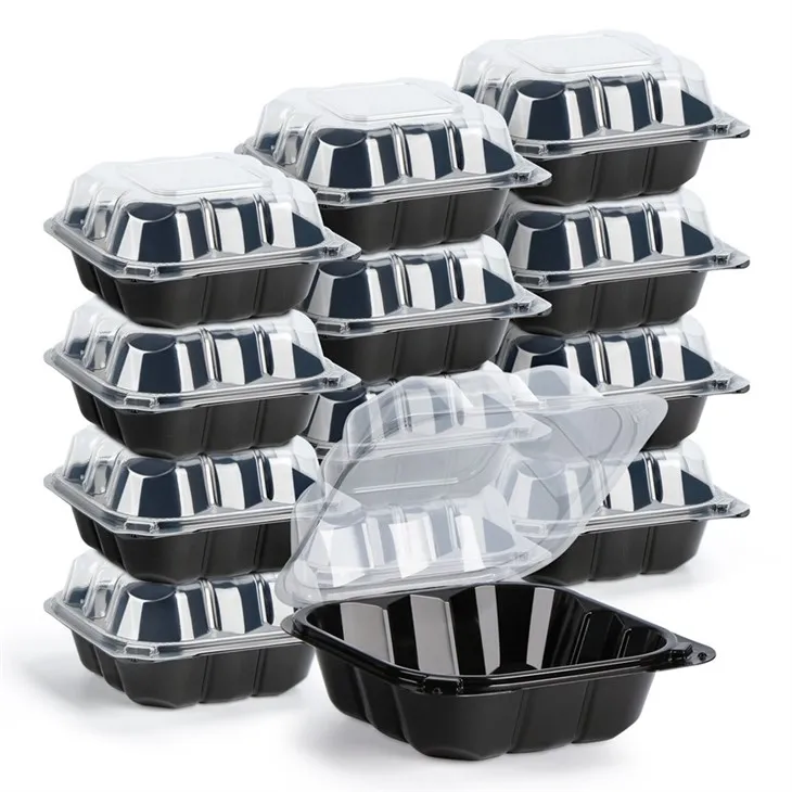 डिस्पोजेबल बेंटो टेक आउट हिंग वाला कंटेनर