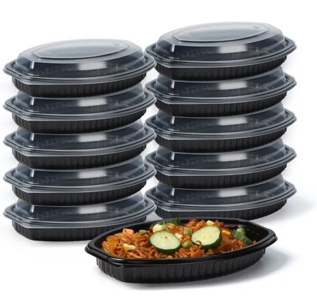 12 ऑउंस पीपी ओवल टू गो कंटेनर