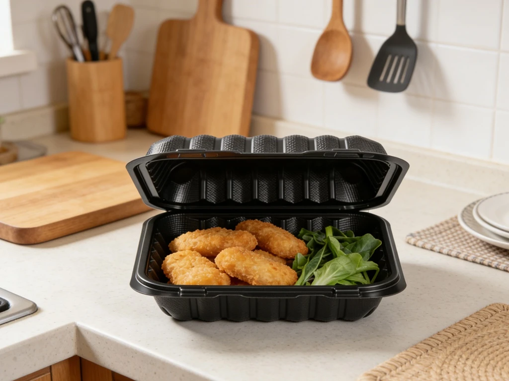 black food containers